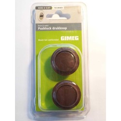 Pushlock drukknop bruin 2 stuks