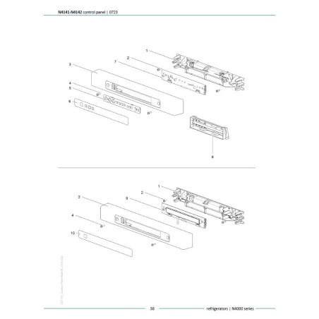 Thetford bedieningspaneel N4141 N4142 N4150 - N4000 Serie Sticker LED + Overlay