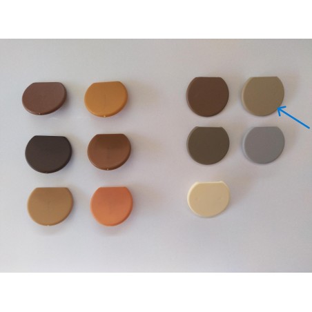 Afdekkapje meubelverbinder interieur grijs /grijsbeige