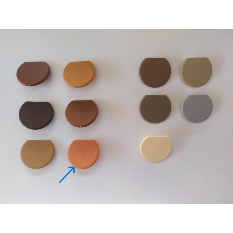 Afdekkapje meubelverbinder interieur oranjebruin