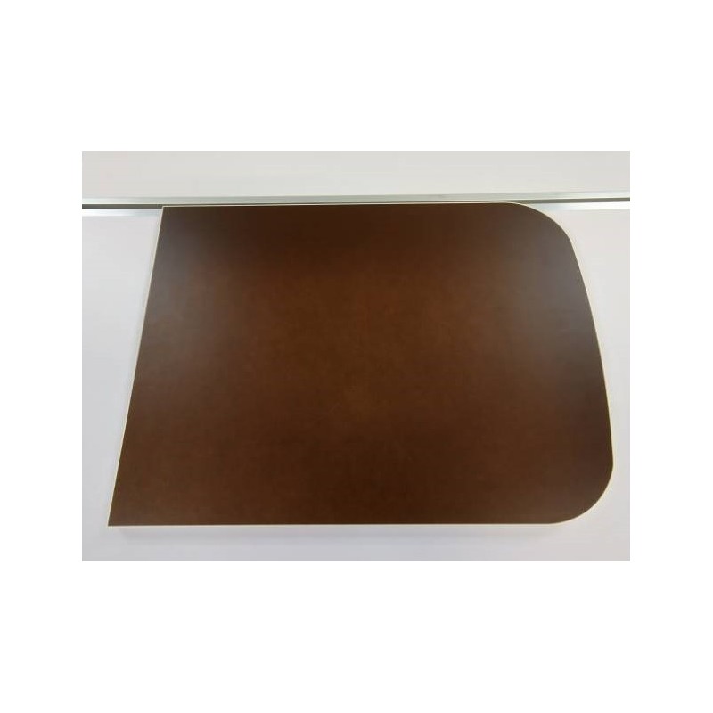 Tafelblad donderbruin met witte rand