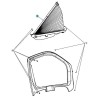 Cassette met plissee voor Dometic SP310 verduistering voor zijraam links