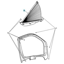 Cassette met plissee voor Dometic SP310 verduistering voor zijraam rechts