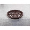 Ventilatierooster rond donkerbruin